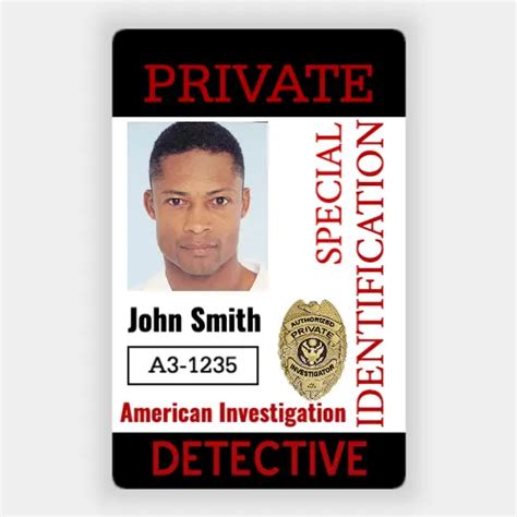 Detective ID Card Template Samples